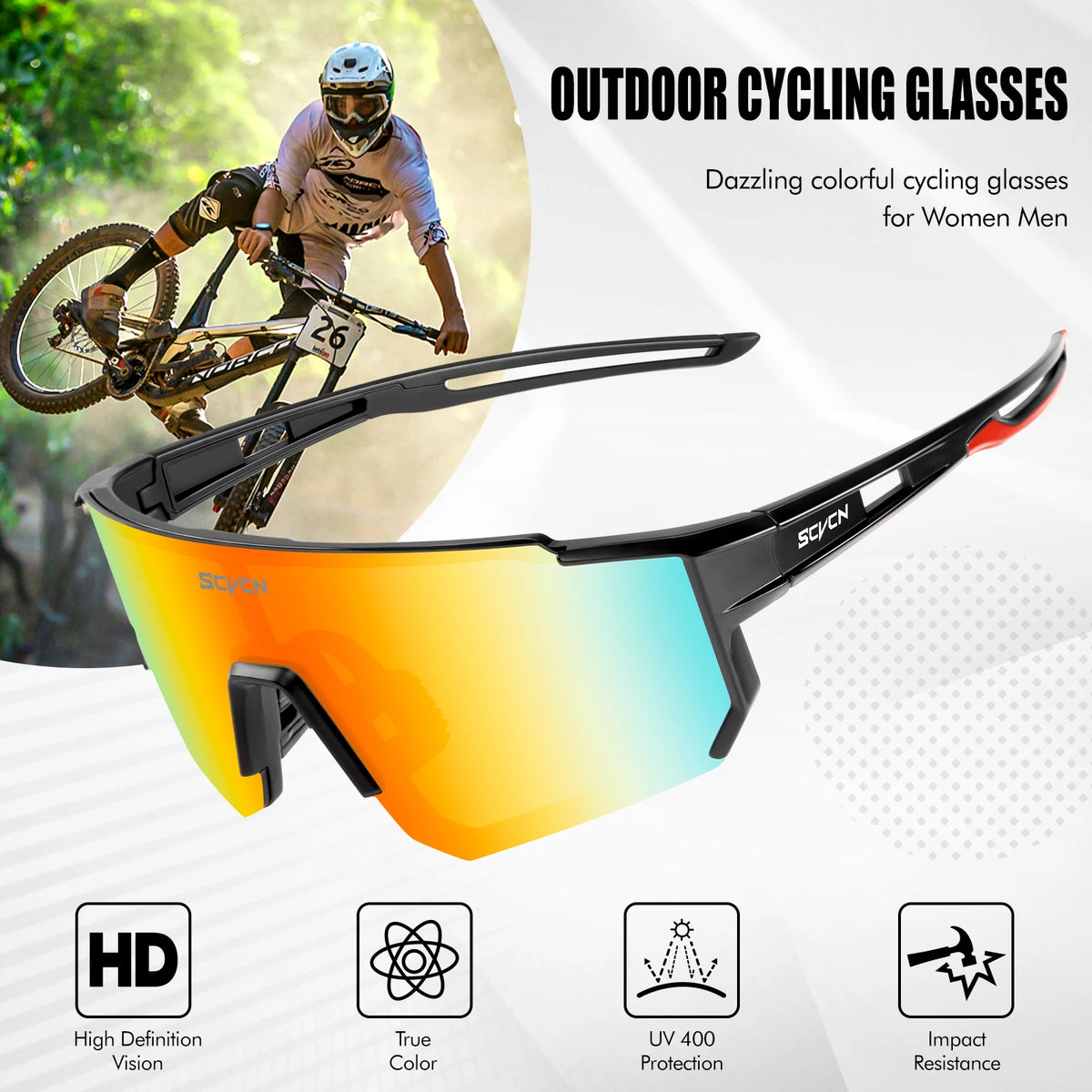 Lunettes de Soleil Sportives pour Vélo