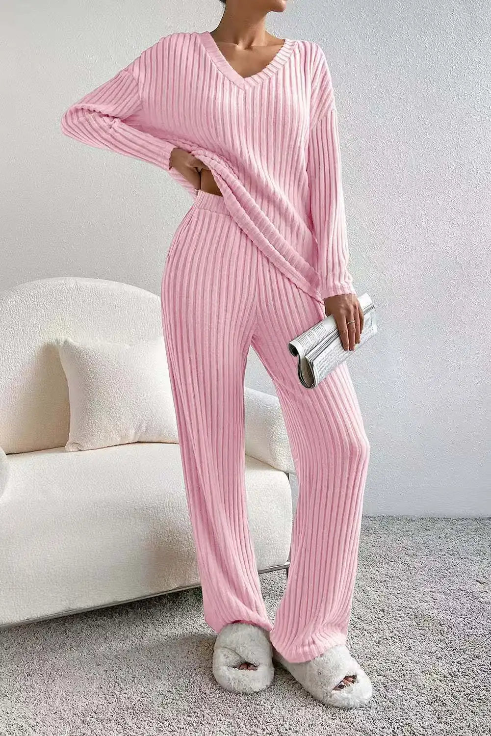 Ensemble Femme Confort – Haut à Manches Longues & Pantalon  Description