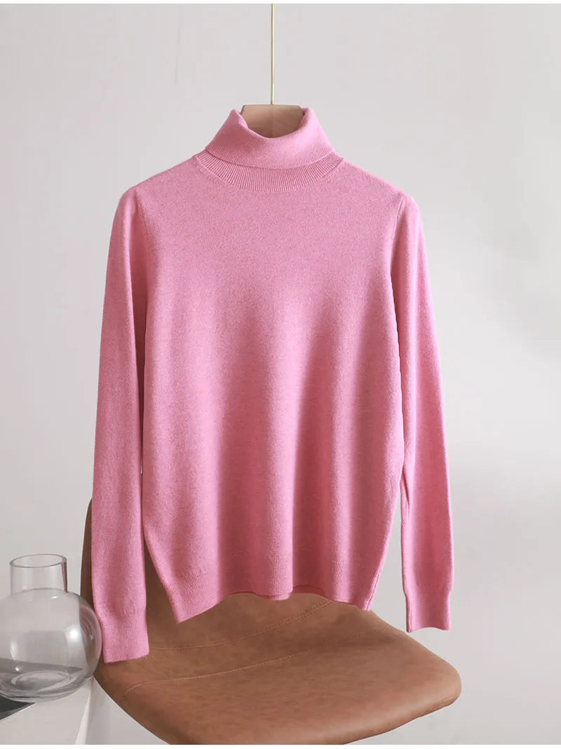 Pull Femme Demi-Col – Maille Douce Élégante