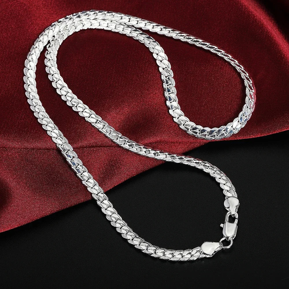 Collier Chaîne Argentée 6 mm